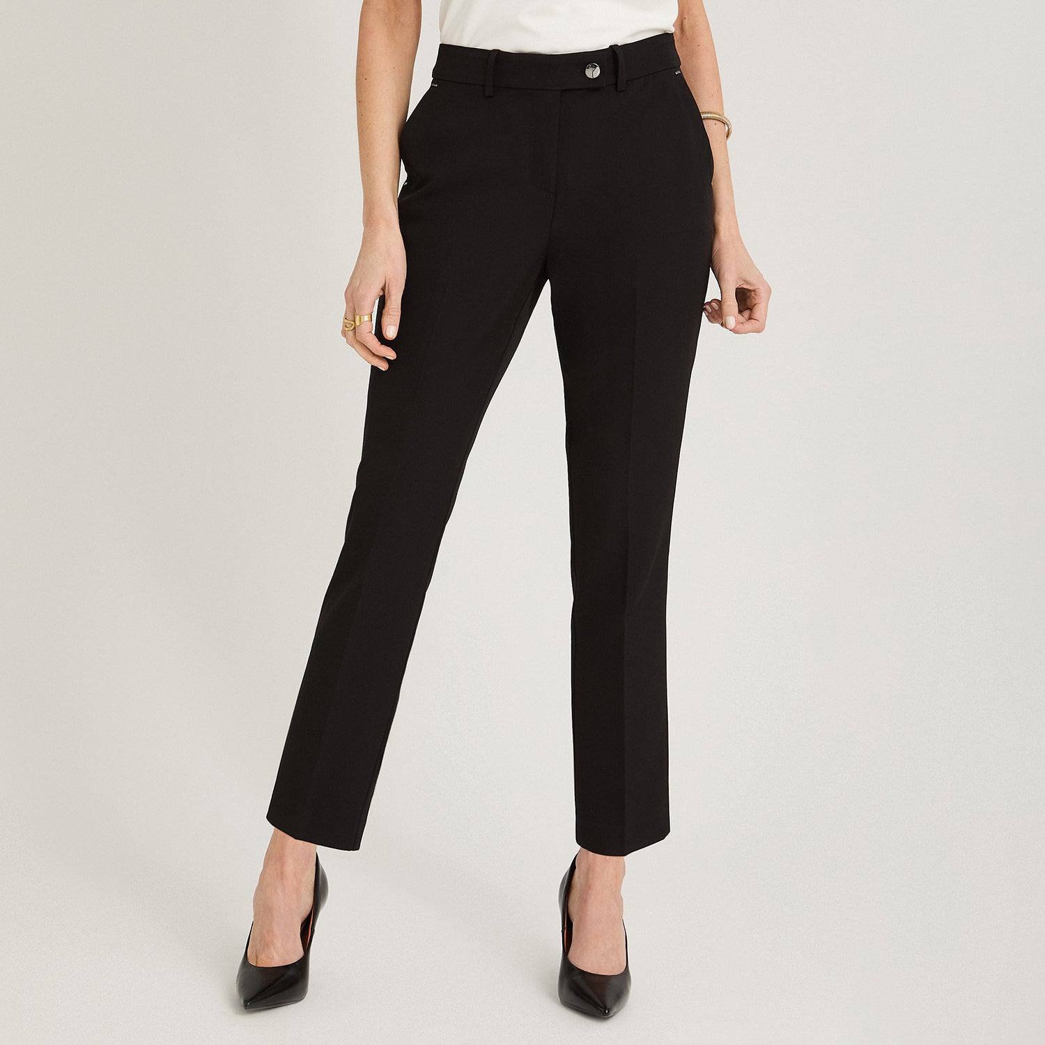 Pantalón Formal Slim un Botón Negro